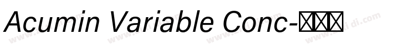 Acumin Variable Conc字体转换